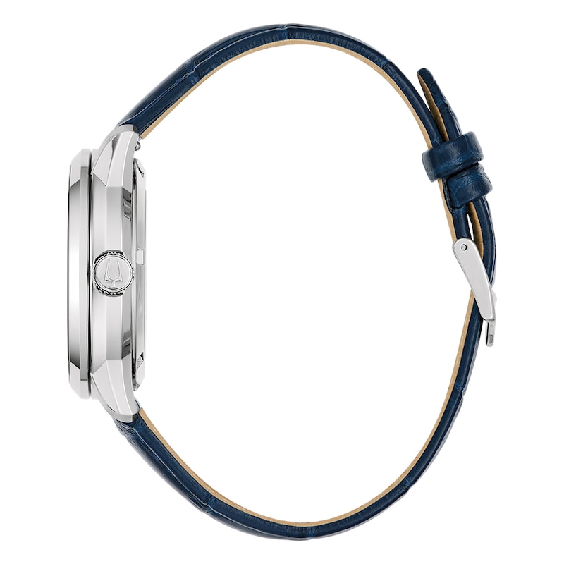 Main Image 2 of Bulova Sutton Automatic 40mm Skeleton Dial & Blue Leather Watch