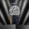Thumbnail Image 4 of Bulova Sutton Automatic 40mm Skeleton Dial & Blue Leather Watch