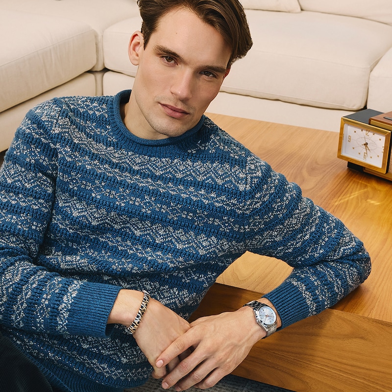 Main Image 4 of Bulova Surveyor 39mm Men's Blue Dial & Stainless Steel Watch