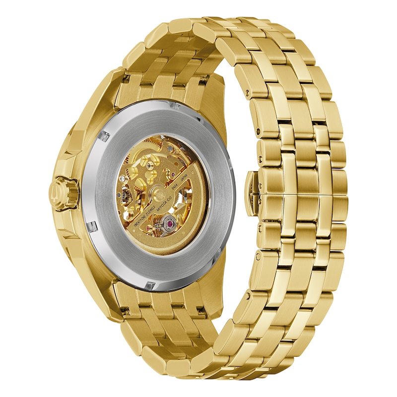 Main Image 3 of Bulova Classic Sutton 43mm Skeleton Gold Tone Bracelet Watch
