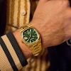 Thumbnail Image 5 of Bulova Super Seville 38mm Green Dial & Gold Tone Bracelet Watch