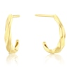 Thumbnail Image 1 of 9ct Yellow Gold Twist Half Hoop Earrings