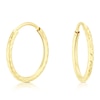 Thumbnail Image 1 of 9ct Yellow Gold 10mm Sparkle Diamond Cut Hoop Earrings