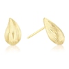 Thumbnail Image 1 of 9ct Yellow Gold Textured Teardrop Stud Earrings