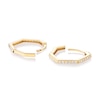 Thumbnail Image 2 of 9ct Yellow Gold & Cubic Zirconia Small Hexagon Hoop Earrings