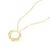 Thumbnail Image 2 of 9ct Yellow Gold Textured Graduated Open Circle Pendant Necklace