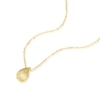 Thumbnail Image 2 of 9ct Yellow Gold Textured Teardrop Pendant Necklace