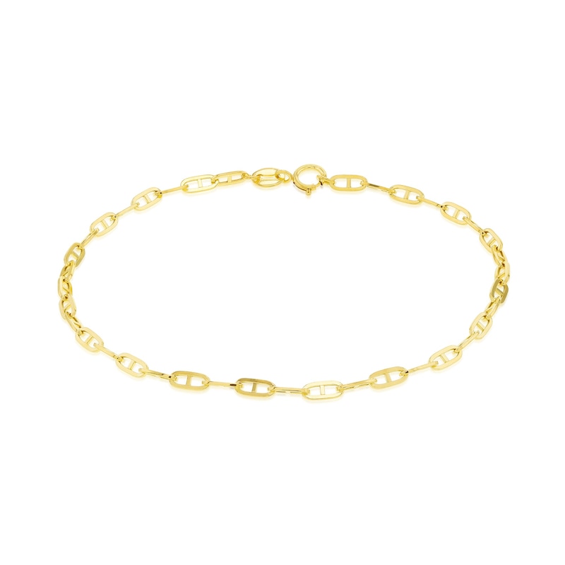 Main Image 1 of 9ct Yellow Gold 7.25" Small Square Rambo Bracelet