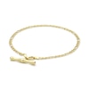 Thumbnail Image 1 of 9ct Yellow Gold 7.5" Figaro T-Bar Bracelet