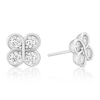 Thumbnail Image 1 of Sterling Silver Cubic Zirconia Infinity Clover Stud Earrings