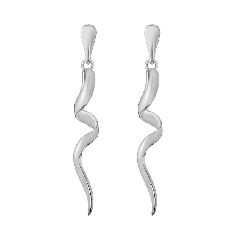 Main Image 1 of Sterling Silver Twist Drop Earrings