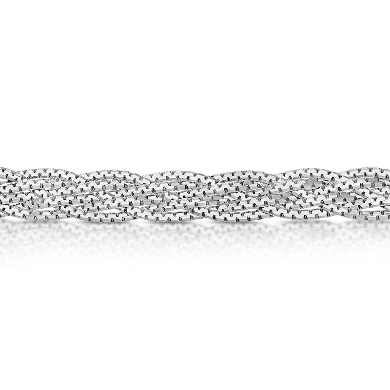Main Image 2 of Sterling Silver Plaited Woven Chain Bracelet