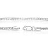 Thumbnail Image 3 of Sterling Silver Cubic Zirconia Baguette & Foxtail Chain Bracelet