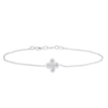 Thumbnail Image 1 of Sterling Silver 7+1" Cubic Zirconia Infinity Clover Bracelet
