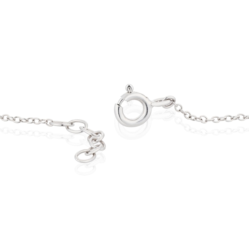 Main Image 3 of Sterling Silver 7+1" Cubic Zirconia Infinity Clover Bracelet