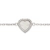 Thumbnail Image 2 of Sterling Silver 6.25+1.25" Cubic Zirconia Diamond Cut Heart Bracelet