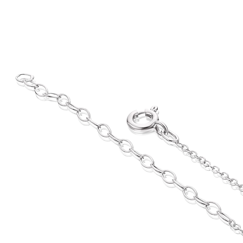 Main Image 3 of Sterling Silver 16+2" Cubic Zirconia Infinity Clover Necklace