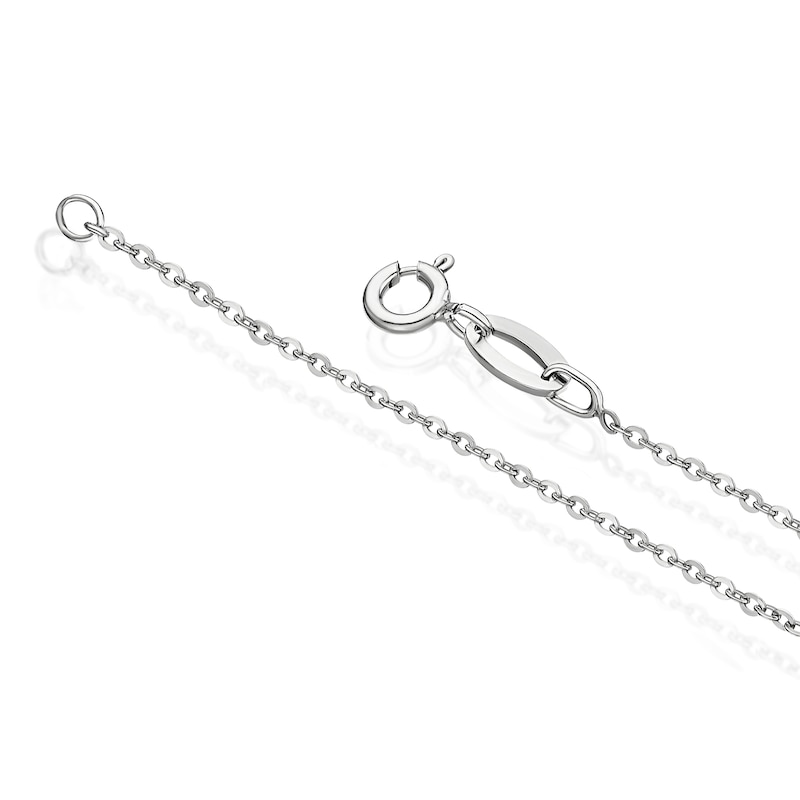 Main Image 3 of Sterling Silver Cubic Zirconia Cut Out Clover Pendant Necklace