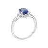Thumbnail Image 3 of Sterling Silver Cubic Zirconia & Created Sapphire Oval Ring