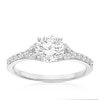 Thumbnail Image 1 of Sterling Silver & Cubic Zirconia Set Shoulder Solitaire Ring