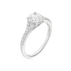 Thumbnail Image 2 of Sterling Silver & Cubic Zirconia Set Shoulder Solitaire Ring
