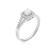 Thumbnail Image 2 of Sterling Silver Cubic Zirconia Split Shoulder Halo Ring