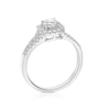 Thumbnail Image 3 of Sterling Silver Cubic Zirconia Split Shoulder Halo Ring