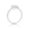 Thumbnail Image 3 of Sterling Silver Baguette Cubic Zirconia Halo Ring