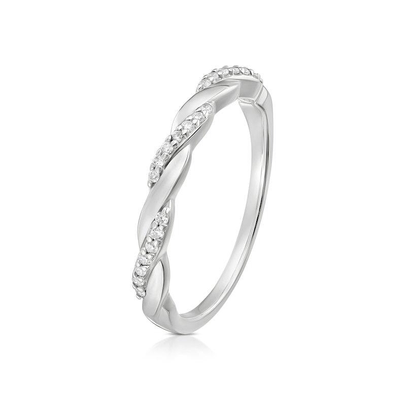 Main Image 2 of Sterling Silver Cubic Zirconia Twist Ring