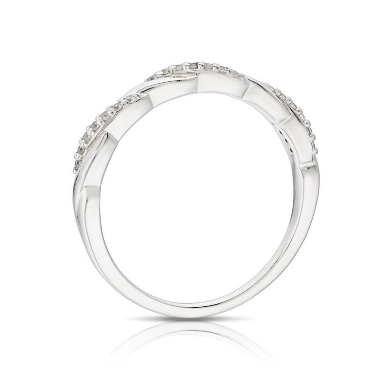 Main Image 3 of Sterling Silver Cubic Zirconia Twist Ring