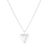 Thumbnail Image 1 of Sterling Silver Puff Heart Shaped Pendant Necklace