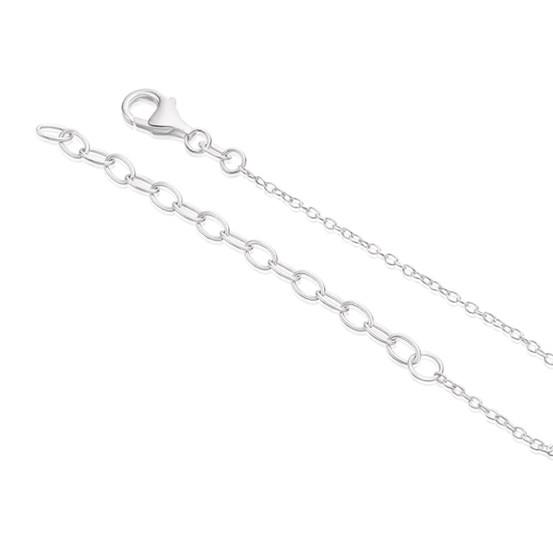 Main Image 3 of Sterling Silver Puff Heart Shaped Pendant Necklace