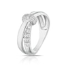 Thumbnail Image 2 of Sterling Silver Cubic Zirconia & Polished Crossover Ring