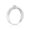 Thumbnail Image 3 of Sterling Silver Cubic Zirconia & Polished Crossover Ring