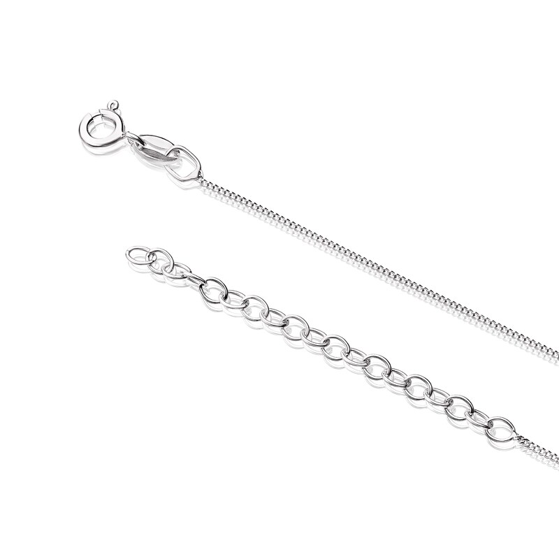 Main Image 3 of Children's Sterling Silver Cubic Zirconia Pink Enamel Flower Pendant Necklace