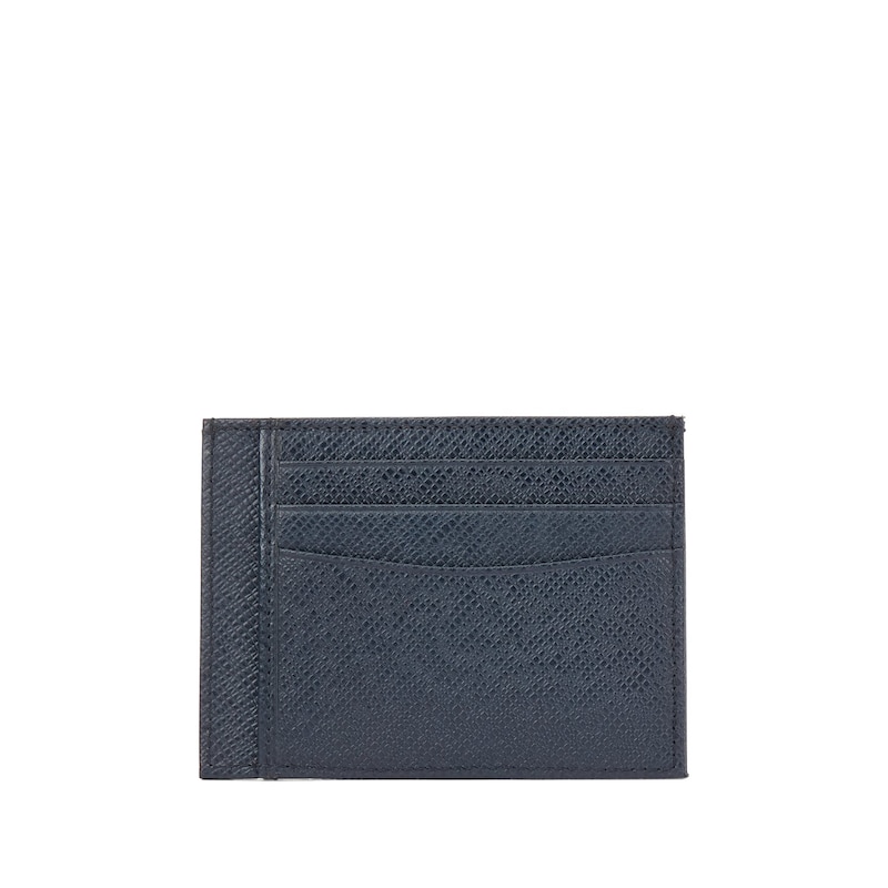 Main Image 2 of BOSS Textured Grey Leather Card Holder