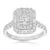 Thumbnail Image 1 of Engagement Ring Platinum Emerald Shaped Double Halo 1ct Diamond Ring