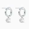 Thumbnail Image 2 of Swarovski Attract Circle Crystal Rhodium Plated Earrings