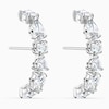 Thumbnail Image 2 of Swarovski Tennis Deluxe Crystal Rhodium Plated Cuff Earrings