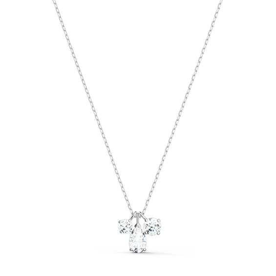 Swarovski Attract Cluster Crystal Rhodium Plated 18 Pendant