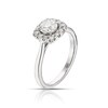 Thumbnail Image 2 of Engagement Ring Platinum Cushion Shaped Halo 1ct Diamond Ring
