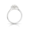 Thumbnail Image 3 of Engagement Ring Platinum Cushion Shaped Halo 1ct Diamond Ring
