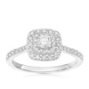 Thumbnail Image 1 of Engagement Ring Platinum Cushion Shaped Double Halo 0.50ct Diamond Ring
