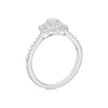 Thumbnail Image 3 of Engagement Ring Platinum Cushion Shaped Double Halo 0.50ct Diamond Ring