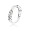 Thumbnail Image 2 of Engagement Ring 9ct White Gold Round Cut Twist Band 0.50ct Diamond Ring