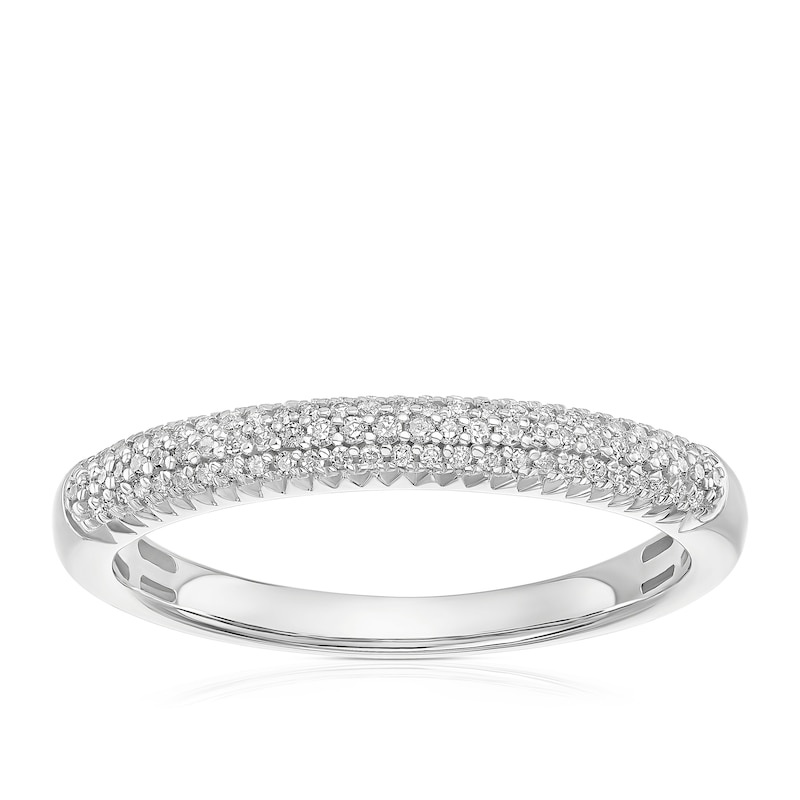 Main Image 1 of 9ct White Gold Eternity 0.12ct Diamond Ring