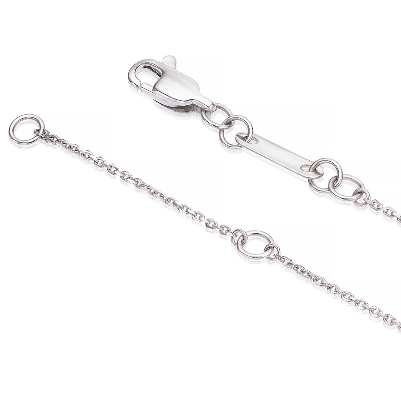 Main Image 3 of Platinum Emerald Shaped 1ct Diamond Double Halo Pendant Necklace