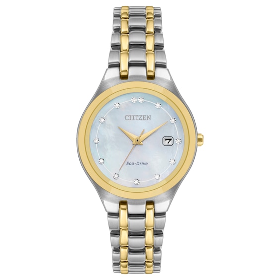 Women's Citizen Eco-Drive Silhouette Two Tone Bracelet Watch