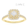Thumbnail Image 1 of Engagement Ring Vera Wang 18ct Yellow Gold Round Cut Double Halo 0.60ct Diamond Ring
