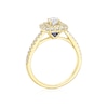 Thumbnail Image 3 of Engagement Ring Vera Wang 18ct Yellow Gold Round Cut Double Halo 0.60ct Diamond Ring